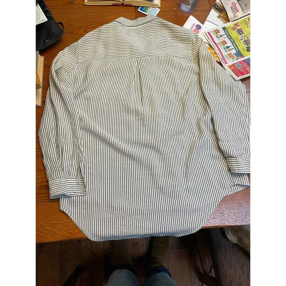 Jack’s Girlfriend Long Sleeved Button Up Striped shirt with roll up sleeves - Picture 10 of 10